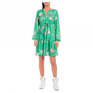 Короткое платье W9602.000.73980 Long Sleeve, зеленый Replay