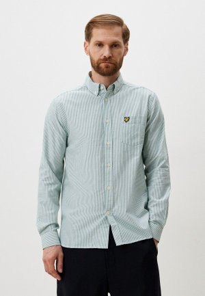 Рубашка Lyle & Scott Stripe Oxford Shirt. Цвет: зеленый