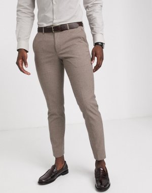 Облегающие брюки Moss London-Коричневый цвет BROS