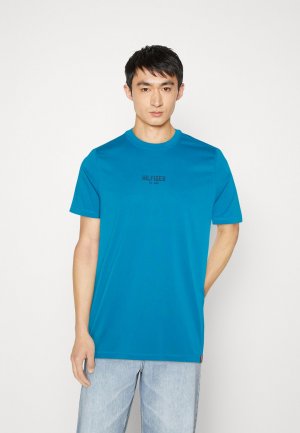 Базовая футболка ESSENTIAL LOGO TEE , лазурный цвет морской волны Tommy Hilfiger