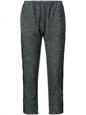 Укороченные брюки с эластичным поясом Engineered Garments. Цвет: серый
