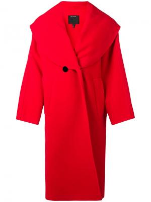 Пальто модели оверсайз Marc Jacobs. Цвет: красный