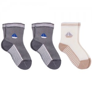 Комплект из 3 пар детских носков LORENZLine микс 1, размер 10-12. Цвет: мультиколор