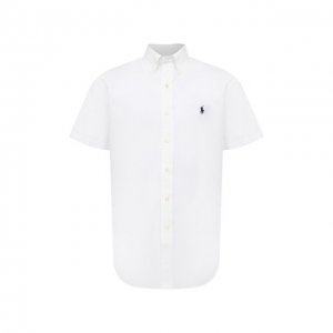 Хлопковая рубашка Polo Ralph Lauren. Цвет: белый