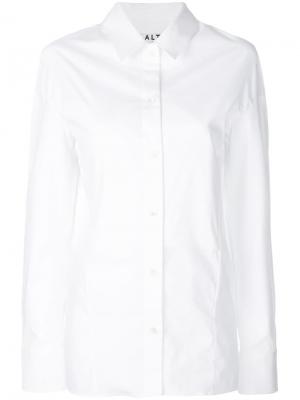 Рубашка с заниженной линией плеч Aalto. Цвет: белый