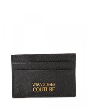 Кожаная визитница , цвет Black Versace Jeans Couture