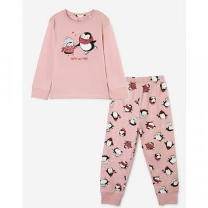 Пижама , размер 4-6л/110-116, розовый Gloria Jeans. Цвет: розовый