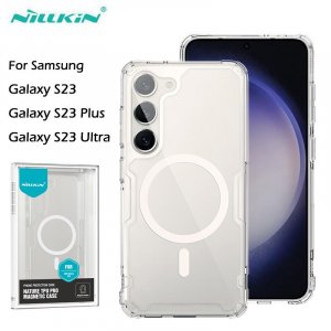 Чехол Nillkin для Samsung Galaxy S23 Ultra 5G Nature Pro, магнитный из ТПУ, тонкий, прозрачный, противоударный, мягкая задняя крышка Plus