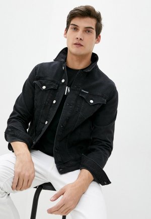 Куртка джинсовая Calvin Klein Jeans. Цвет: черный