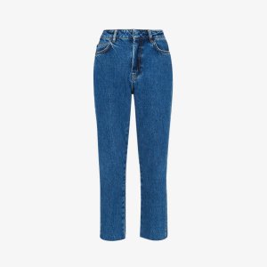 Аутентичные укороченные джинсы узкого кроя с высокой посадкой из органического денима , синий Whistles