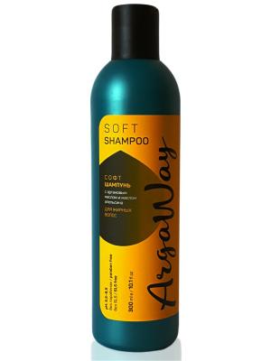 Софт-шампунь с аргановым маслом и апельсина для жирных волос ARGAWAY. Цвет: светло-оранжевый