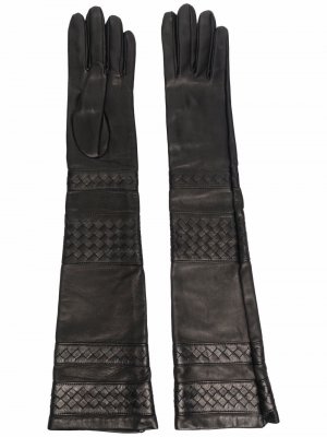Перчатки с плетеной отделкой Manokhi. Цвет: черный