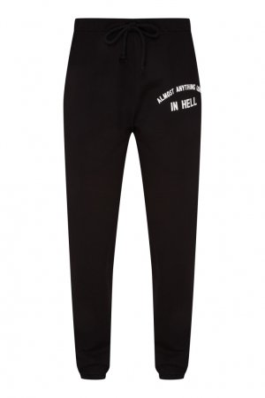 Черные трикотажные брюки ZIQ & YONI. Цвет: черный