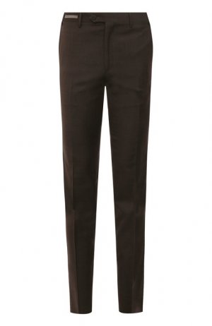 Шерстяные брюки Corneliani. Цвет: коричневый