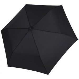 Зонт , механика, 3 сложения, купол 100 см, 6 спиц, система «антиветер», чехол в комплекте, для мужчин, черный Doppler. Цвет: черный