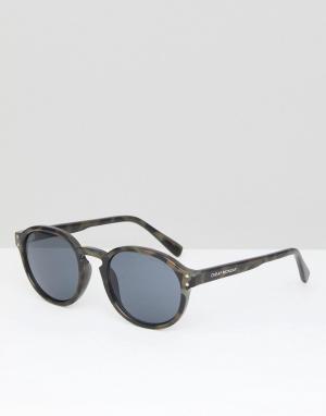 Круглые солнцезащитные очки с камуфляжным принтом Cytric Cheap Monday. Цвет: черный