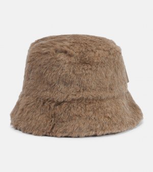 Шляпа-ведро figura из альпаки, шерсти и шелка , коричневый Max Mara