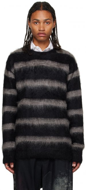 Черный полосатый свитер Yohji Yamamoto