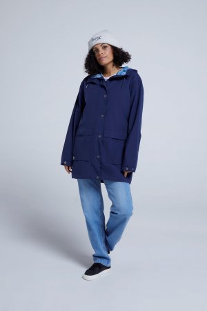 Водонепроницаемая куртка Holywell, теплый дождевик с капюшоном из переработанного сырья , синий Animal