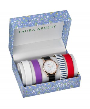 Часы со сменным мраморным циферблатом из розового золота , розовый Laura Ashley