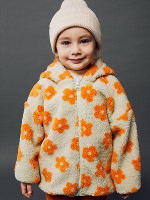 Пальто для маленьких девочек с капюшоном LCW baby, зеленый принт Baby