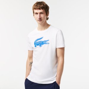 Футболки Мужская футболка  с принтом Lacoste. Цвет: белый