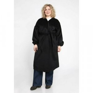 Пальто , размер 52, черный Vivienne Mare. Цвет: черный