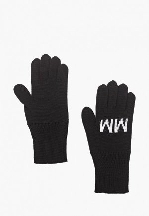 Перчатки MM6 Maison Margiela Paris. Цвет: черный
