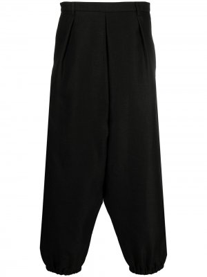 Укороченные зауженные брюки Saint Laurent. Цвет: черный