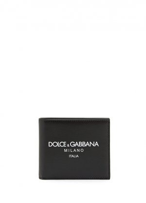 Черный мужской кожаный кошелек Dolce&Gabbana