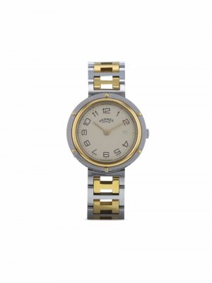 Наручные часы Clipper pre-owned 30 мм 1990-х годов Hermès. Цвет: золотистый