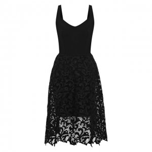 Платье из вискозы Oscar de la Renta. Цвет: чёрный
