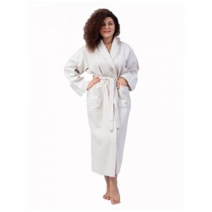 Халат женский банный Регина ,халат домашний для бани ,вафельный ,большой размер Вакас-текстиль. Цвет: белый