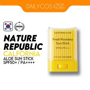 California Aloe Fresh Пудровый солнцезащитный стик SPF50+PA++++ Nature Republic