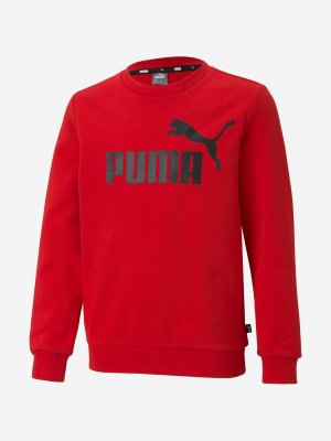 Свитшот для мальчиков Ess Big Logo, Красный, размер 165-176 PUMA. Цвет: красный