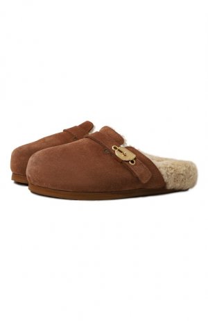 Замшевые сабо Vasilitsa Ancient Greek Sandals. Цвет: коричневый