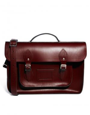 Кожаный портфель 15  Louis Cambridge Satchel Company. Цвет: темно-бордовый