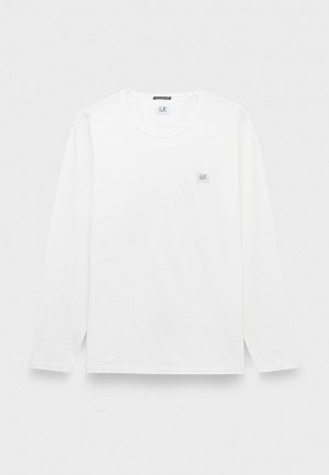 Лонгслив C.P. Company 70/2 mercerized jersey long sleeved t-shirt gauze white. Цвет: белый
