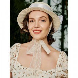 Шляпа , размер 56-58, бежевый, белый Diana Pavlovskaya. Цвет: белый/бежевый