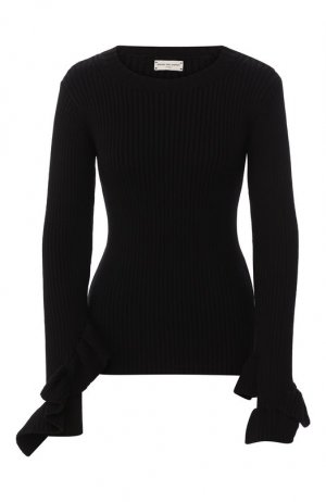 Хлопковый пуловер Dries Van Noten. Цвет: чёрный