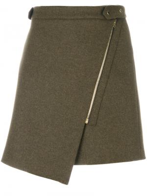 Асимметричная мини-юбка Vanessa Bruno. Цвет: коричневый