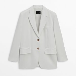 Пиджак Oversize Suit, кремовый Massimo Dutti