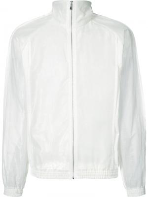 Полупрозрачная куртка-ветровка на молнии Cottweiler. Цвет: белый