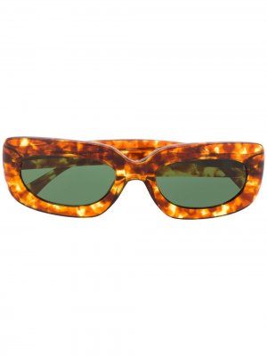 Солнцезащитные очки черепаховой расцветки George Keburia. Цвет: коричневый