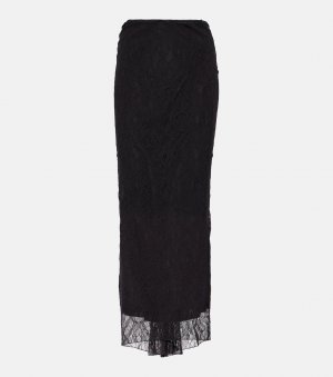Юбка макси из кружева с низкой посадкой , черный Dolce&Gabbana