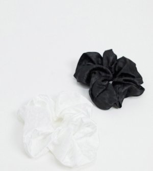 Набор из 2 резинок для волос черного/белого цвета -Мульти ASOS DESIGN
