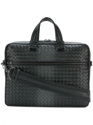 Gradient spotted briefcase Bottega Veneta. Цвет: чёрный