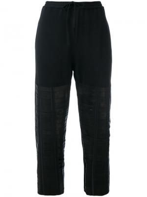 Спортивные брюки с кожаными лямками Ilaria Nistri. Цвет: чёрный