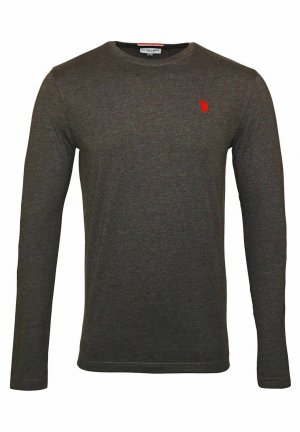 Рубашка с длинным рукавом LONGSLEEVE MIT RUNDHALSAUSSCHNITT R-NECK , цвет anthrazit U.S. Polo Assn.