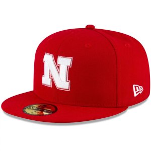 Мужская облегающая шляпа New Era Scarlet Nebraska Huskers Basic 59FIFTY Team